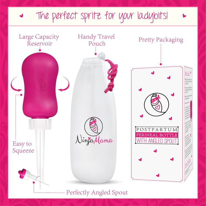 Perineal Bottle for Postpartum Care - Portable Bidet with Angled Spout for Post Partum Pain Relief - Postpartum Essentials for Hospital Bag Maternity Essentials - NewNest Australia