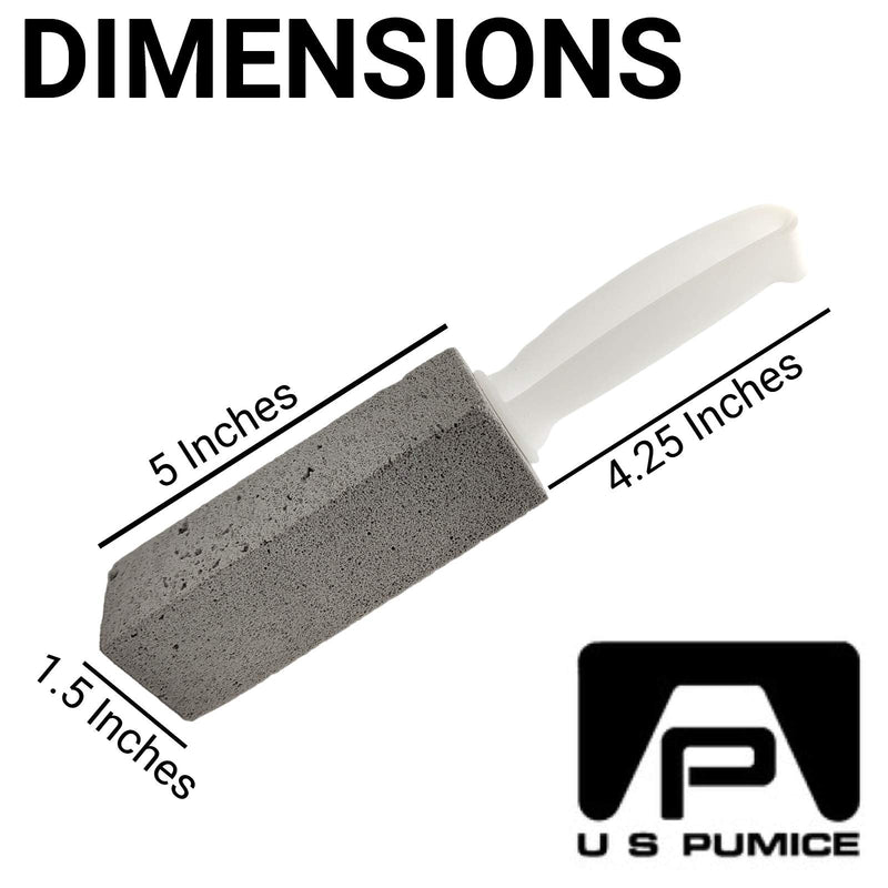 Pumie Toilet Bowl Ring Remover, TBR-6, Grey Pumice Stone with Handle, Removes Unsightly Toilet Rings, Stains from Toilets, Sinks, Tubs, Showers, Pools, Safe for Porcelain, 1 Pack - NewNest Australia