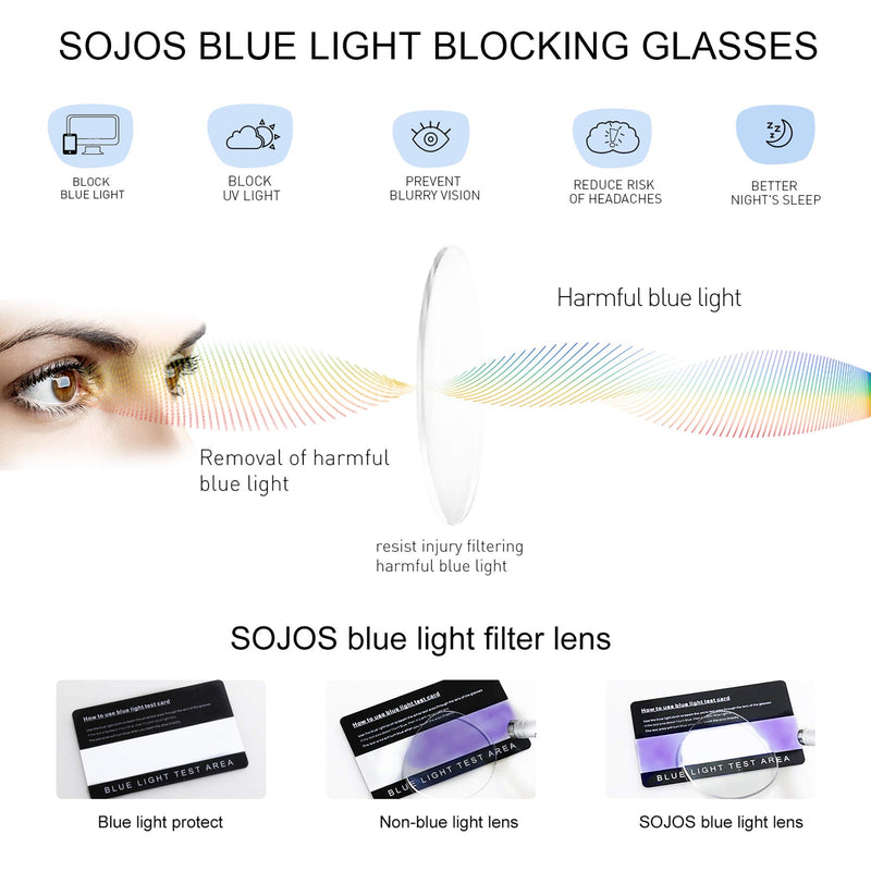 SOJOS Cat Eye Blue Light Blocking Glasses Hipster Metal Frame Women Eyeglasses She Young Beige - NewNest Australia