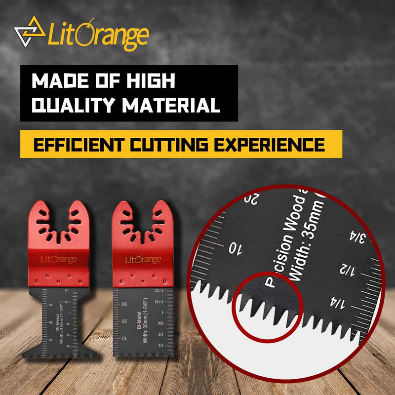 Litorange 12PCS 35mm / 1-3/8" Precision Wood Cutter Saw Blades Oscillating Multi Tool,Professional Universal Oscillating Saw Blades(Pack of 12) For Wood, Metal and Hard Material 12PCS Precision - NewNest Australia