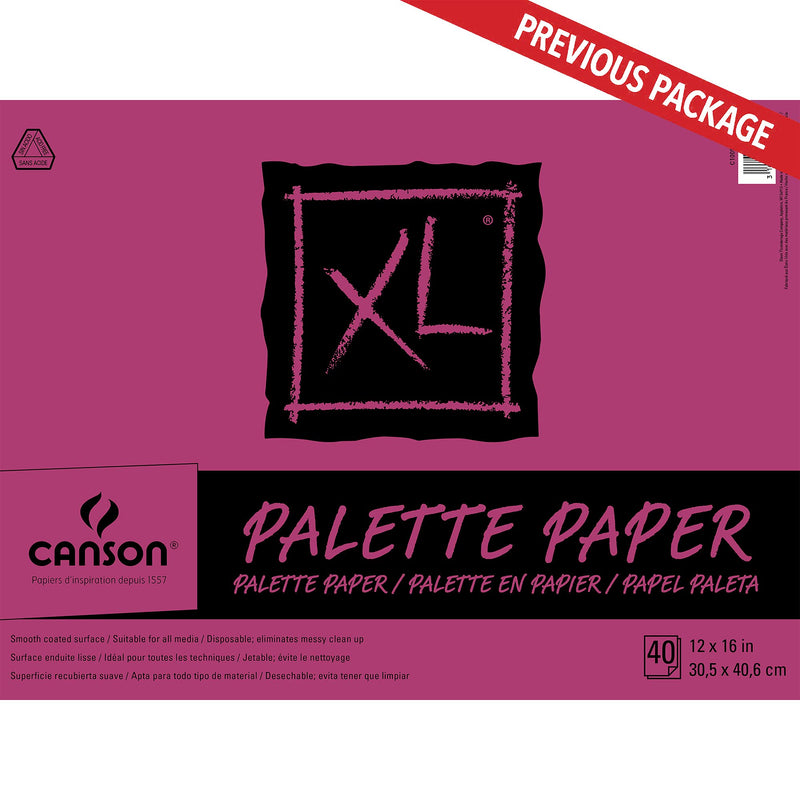 Canson Foundation Disposable Palette Pad, Coated Paper, Fold Over, 12 x 16 Inch, 40 Sheets, 12"X16" 12" x 16" (Standard) - NewNest Australia