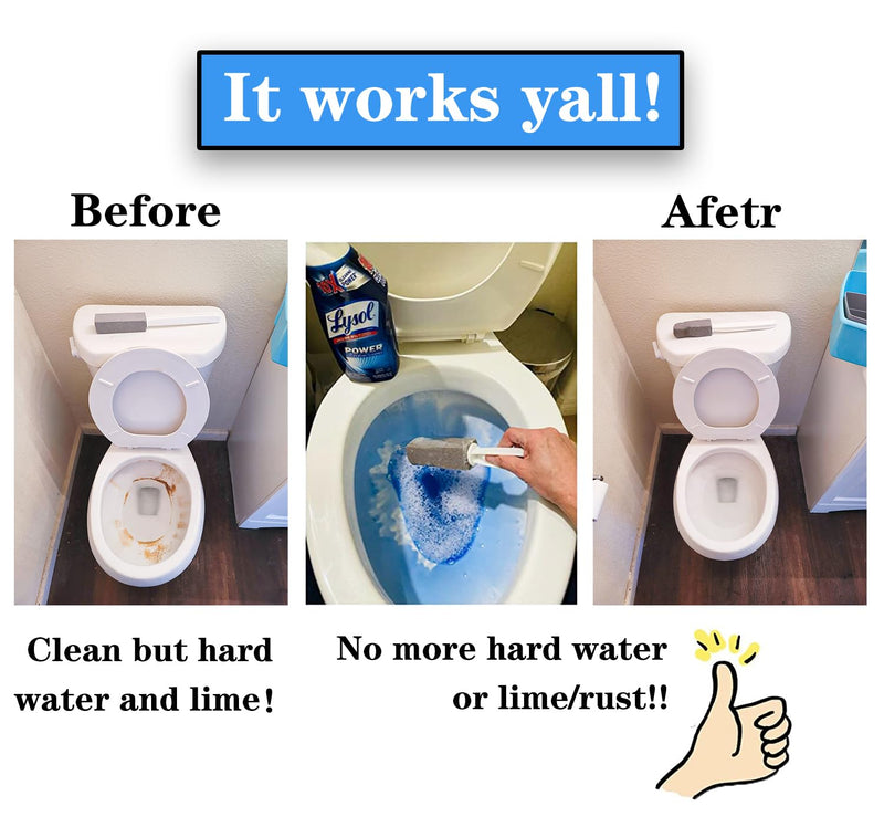 2 Pack Pumice Stone Cleaning Stone with Handle Pumice Stone Toilet Cleaner - NewNest Australia