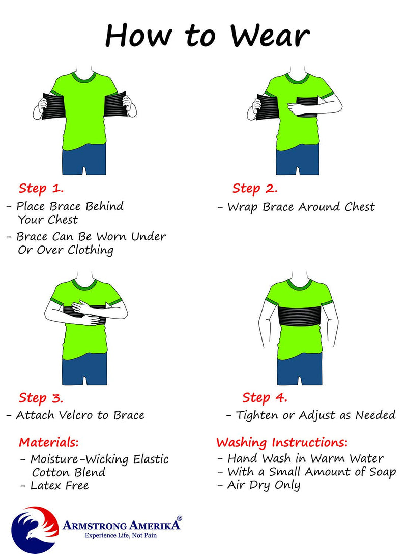 Chest Binder Rib Brace – Rib Belt to Reduce Rib Cage Pain. Chest Compression Support for Rib Muscle Injuries, Bruised Ribs or Rib Flare. Breathable Chest Wrap Breast Binder for Women or Men (Small/Med) S/M (25" to 36") - NewNest Australia