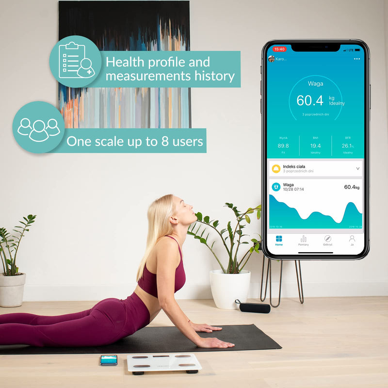 Zeegma Gewit Fittrack The Smart Bathroom Scales For The Whole Family: Measuring, Tracking, Optimizing Health, Precise Measurement, Lcd, Weight Measuring Range Up To 200 Kg - NewNest Australia