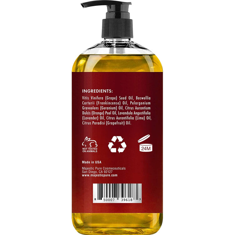 Stretch Mark and Scar Frankincense Massage Oil by Majestic Pure, for Softer & Smoother Skin - Visibly Reduces Appearances of Scars and Stretch Marks - 8 fl oz - NewNest Australia