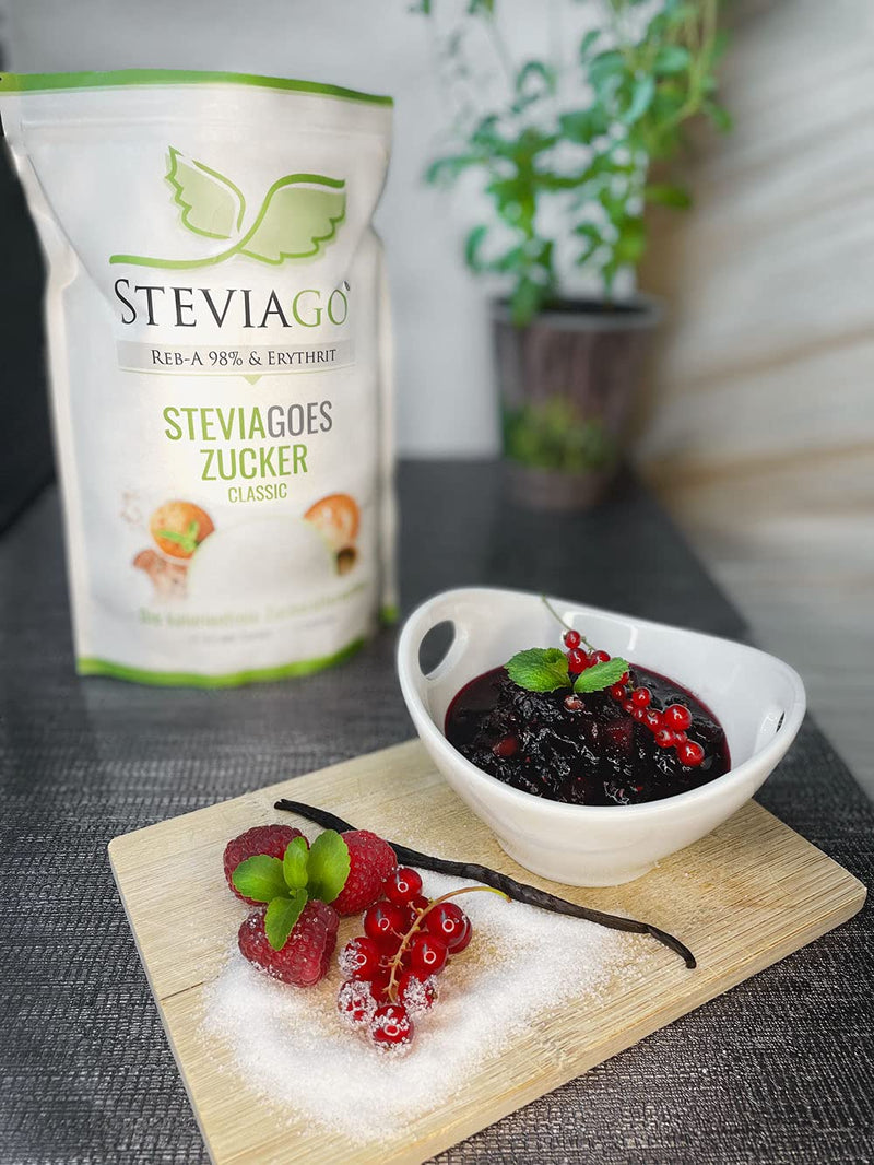 Steviagoes Sugar (Classic) - The 1:1 Sugar Substitute Made From Erythritol + Stevia (98% Reb-A), 0 Calories, Vegan, Suitable For Keto Diet And Low Carb Diet, 1Kg 1Kg (Pack Of 1) - NewNest Australia