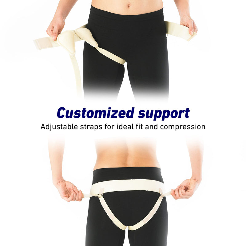 Neo G Double Lower Hernia Support for Men and Women – Bilateral Inguinal Hernia Support - Hernia Belt Reduces Symptoms of Overstrain & Exertion - Truss for Hernia Breathable & Adjustable - M Medium - NewNest Australia