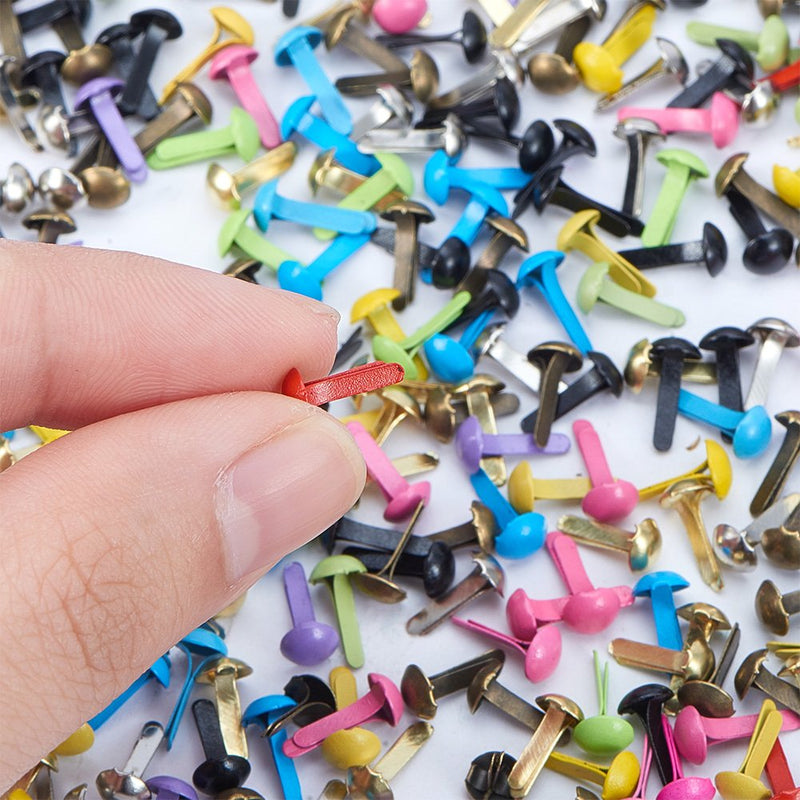 PH PandaHall 1000pcs 5 Colors Mini Brads Fasteners Metal Paper Fasteners Iron Plated Scrapbooking Brads for Crafts Making DIY Mixed 5 Colors(1000 Pcs） - NewNest Australia