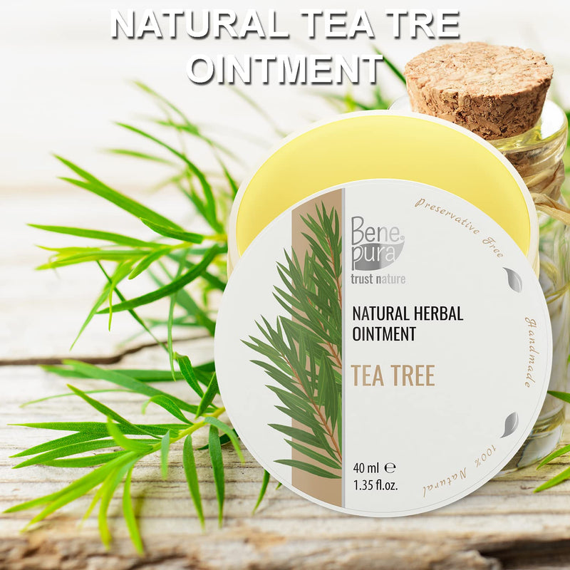 BenePura Tea Tree Cream for Eczema Itch Relief Cream - Eczema Cream for Adults - Natural Anti Itch Cream for Humans - Heat Rash Cream for Adults - Itchy Skin Cream, Dermatitis Cream, Bite Cream - 40ml - NewNest Australia