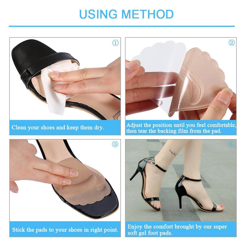 Bunion pads forefoot silicone, 2 pairs of high heels non-slip foot pads forefoot heel protection high heels shoe pads, for all day pain relief and slipping - NewNest Australia