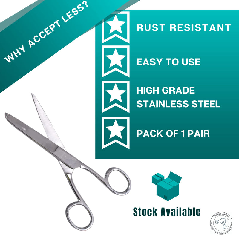 Labsales General Purpose Stainless Steel Metal Scissors for Laboratory, Medical, Fabric, Nurse, School, Craft, Easy Clean for A Consistently Straight Cut (175 MM) 175 MM - NewNest Australia