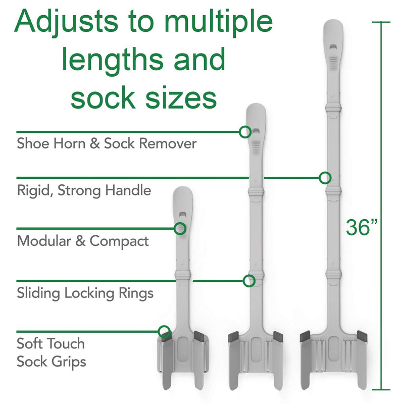 Sock Ox - Extended Length Sock Remover and Long Shoe Horn - Easy On and Off Stocking Slider - Dressing Aid for Senior Men and Women - NewNest Australia