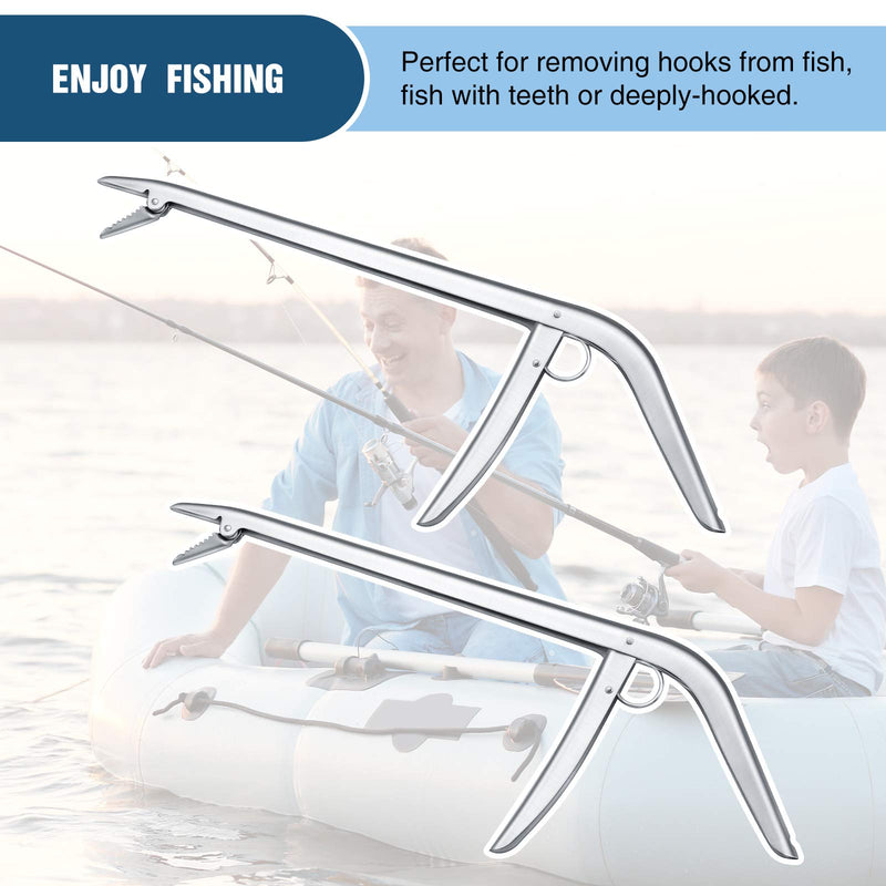 2 Pieces Stainless Steel Fish Hook Remover Fishing Extractor Freshwater and Saltwater Hooker Tool for Fishing, 11-1/2 inch - NewNest Australia