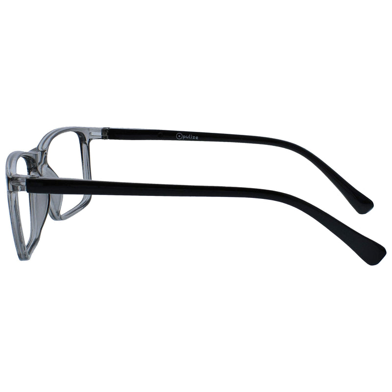 Opulize Ink 4 Pack Reading Glasses Large Black Grey Mens Womens Spring Hinges RRRR4-1177 +1.00 +1.00 Magnification Black Front Blue Arms / Grey Front Black Arms - NewNest Australia