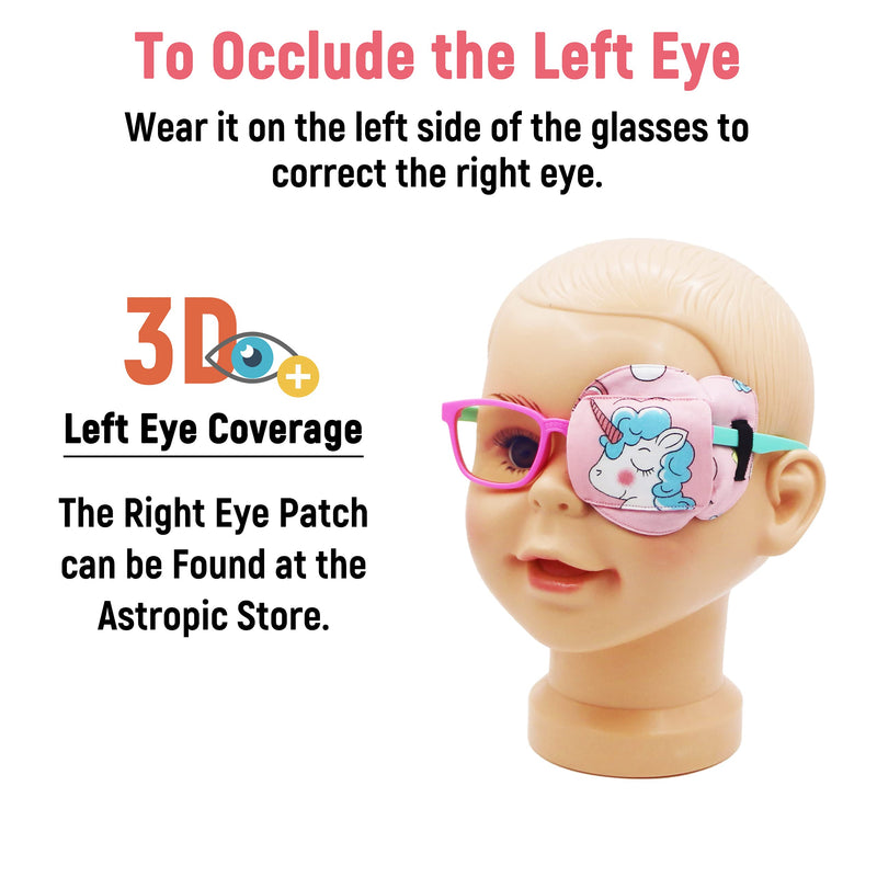 Astropic 3D Cotton & Silk Eye Patch for Kids | Girls Eye Patch for Glasses | Medical Eye Patch for Children with Lazy Eye (Blue Unicorn, Left Eye) To Cover Left Eye Blue Hair Unicorn - NewNest Australia