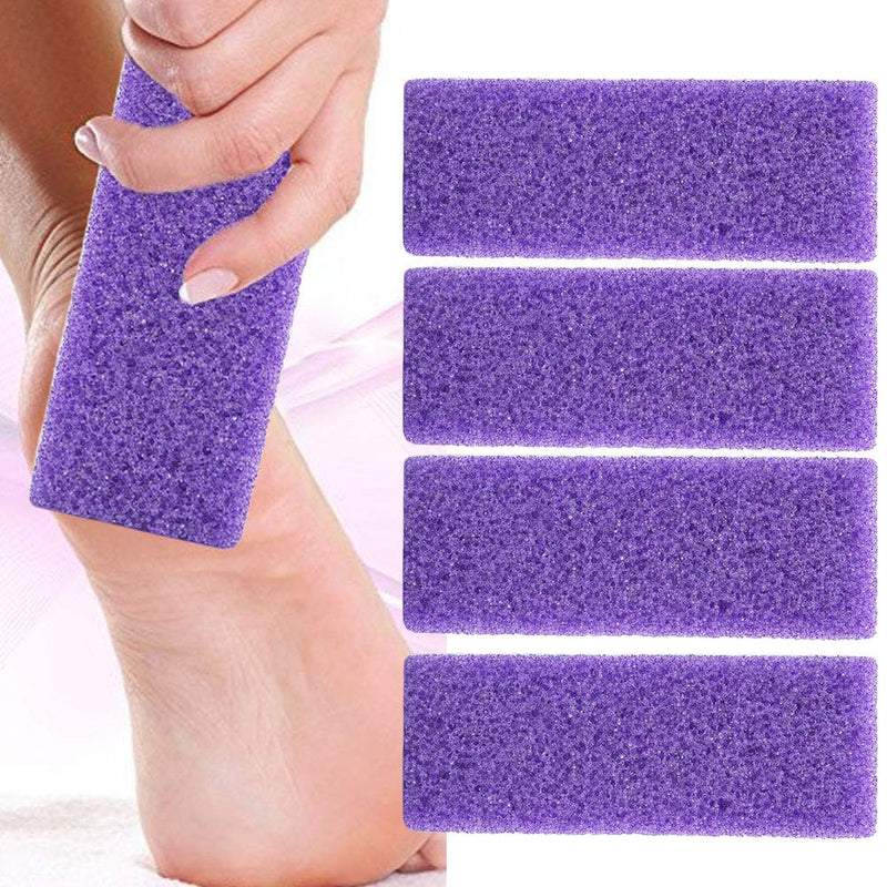 Foot Pumice Stone for Feet Hard Skin, Callus Remover and Foot Scrubber & Pedicure Exfoliator Tool, Professional Foot File Exfoliation Stone to Remove Dead Skin, Pack of 4 - NewNest Australia