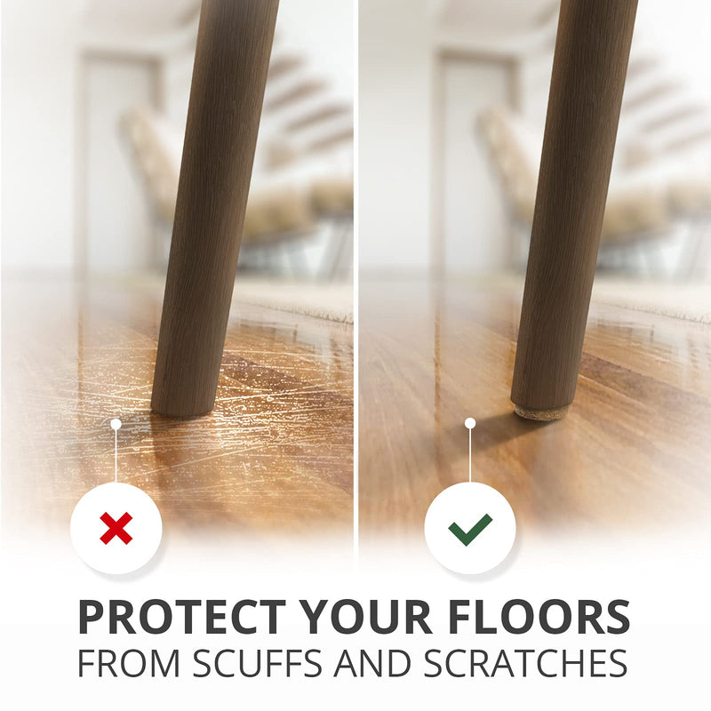 Felt Furniture Pads X-PROTECTOR 133 PCS Premium Furniture Pads - Felt Pads Furniture Feet Best Wood Floor Protectors - Protect Your Hardwood & Laminate Flooring! 133 PCS Brown & Beige - NewNest Australia