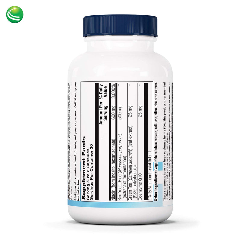 Nutra BioGenesis - BioLipotrol - Niacin and CoQ10 to Help Support Heart Health and Cholesterol Already Within Normal Range - Gluten Free, Vegan, Non-GMO - 60 Capsules - NewNest Australia