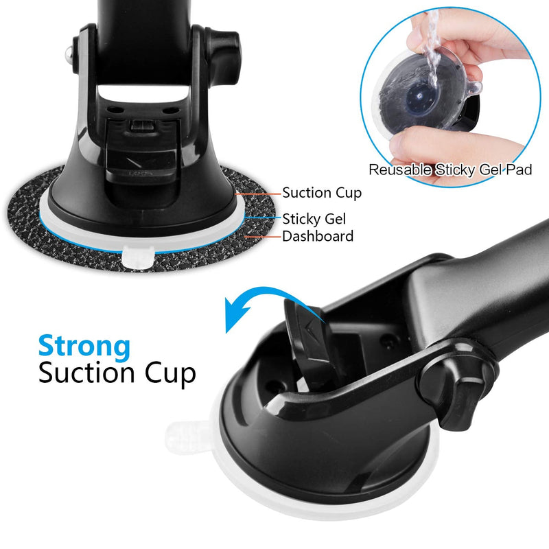 GPS Suction Cup Mount for Garmin [Quick Telescopic Extension Arm] (Set of 2), 1Zero GPS Dashboard Mount Dash Windshield Window Car Holder for Garmin Nuvi RV Dezl Drive Drivesmart Driveassist and More - NewNest Australia