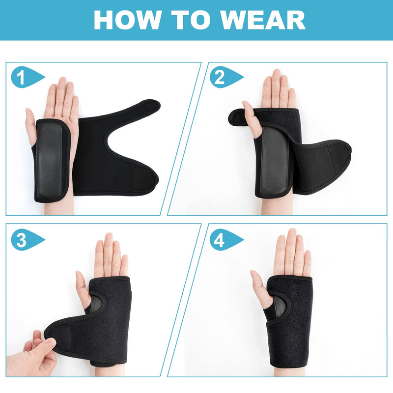 ACWOO Wrist Support Splint Brace, Adjustable Wrist Strap Carpal Tunnel Compression Splint Relieves Wrist Pain, Sprains, Tendonitis and Joint Pain, Breathable Wrist Brace Provides Wrist Support (Left) Left - NewNest Australia