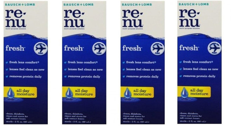 Renu Fresh Multi-Purpose Contact Lens Solution, Travel Size 2 Fl Oz (Pack Of 4) - NewNest Australia