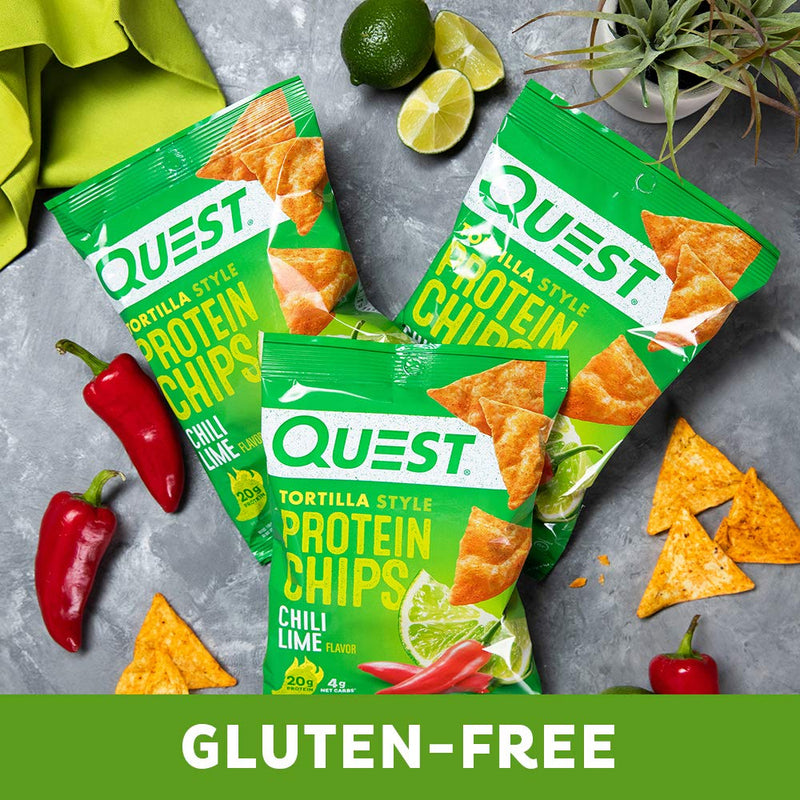 Quest Nutrition Tortilla Style Protein Chips, Chili Lime, Baked, 1.1 Oz, 12 Count - NewNest Australia
