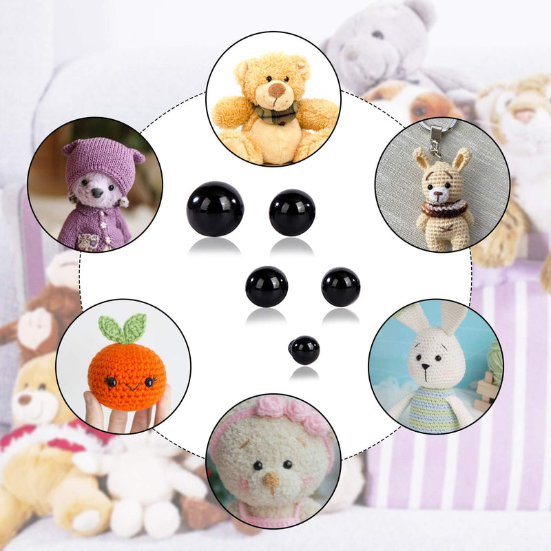 Safety Eyes 150Pcs 6-12 mm Plastic Safety Eyes Craft Doll Eyes with 150Pcs Washers for Amigurumi Stuffed Animal Crochet Projects Teddy Bear Puppet Toys DIY Crafts Making - NewNest Australia