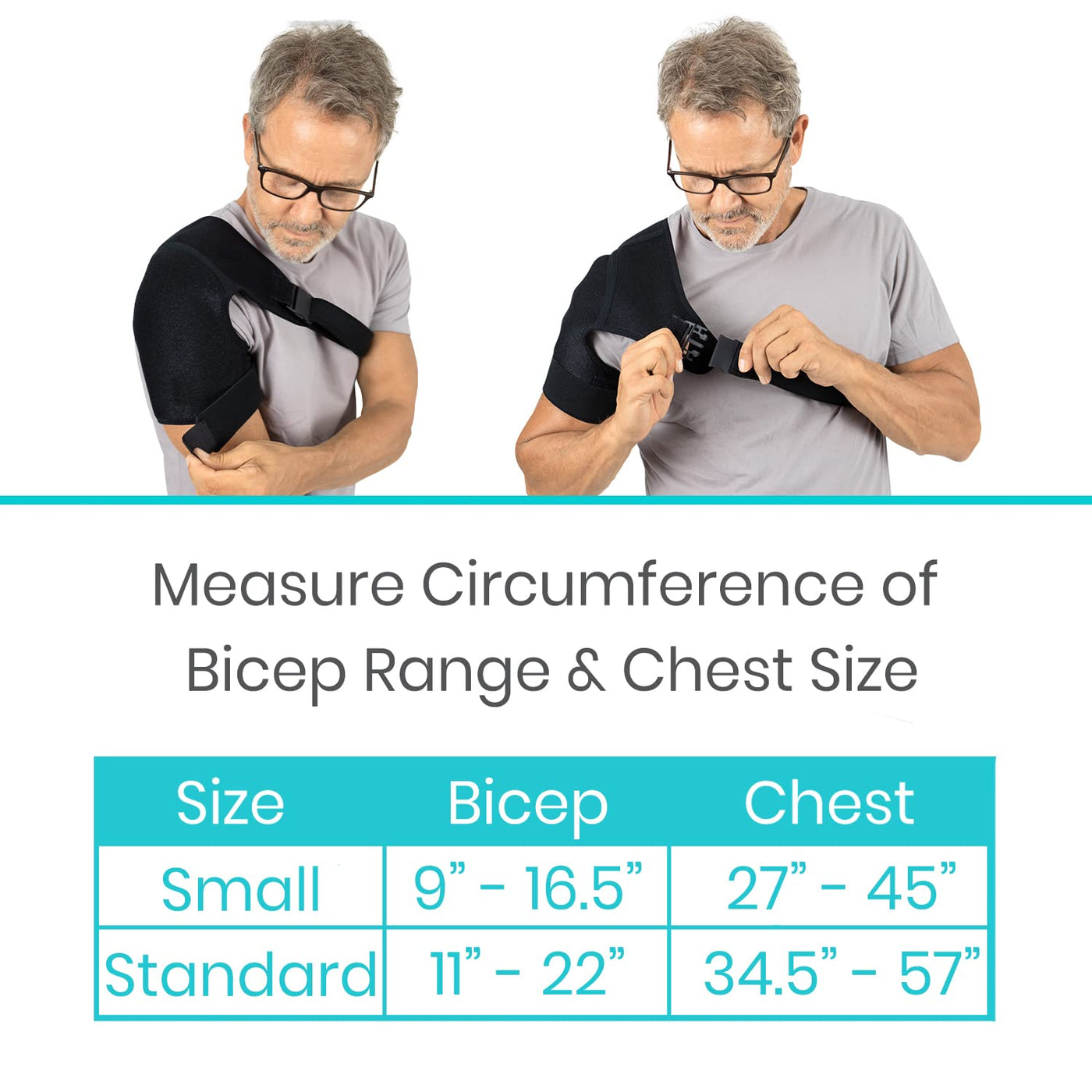 Vive Shoulder Brace - Rotator Cuff Compression Support - Men