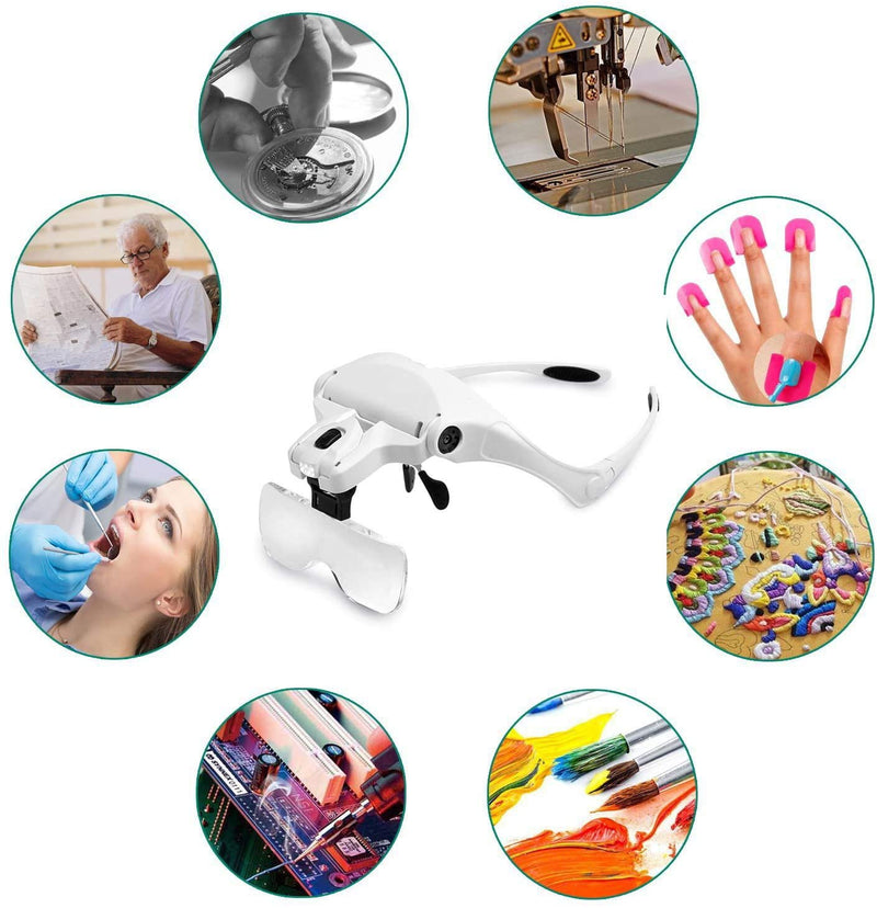 Velamp LED Glasses with Magnifying Glass 5 Dioptres Interchangeable - NewNest Australia