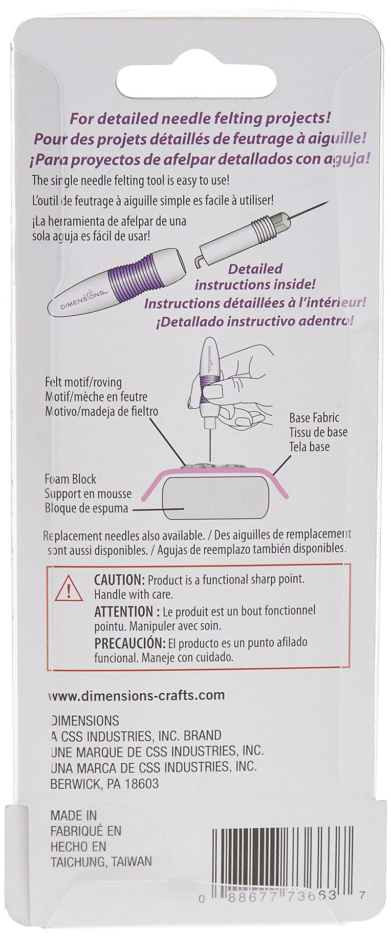 Dimensions Needlecrafts Feltworks Single Needle Felting Tool - NewNest Australia