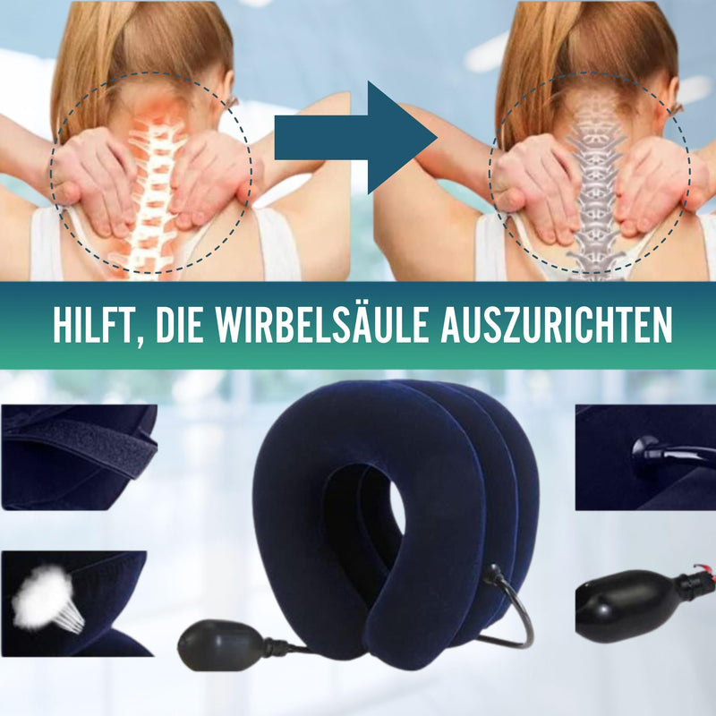 Ortoprime Cervical Traction Device Relieves Neck Tension - Inflatable Cervical Collar, Neck Throat - Cervical Pillow, Neck Stretcher, Posture Corrector, Relieves Pressure - NewNest Australia