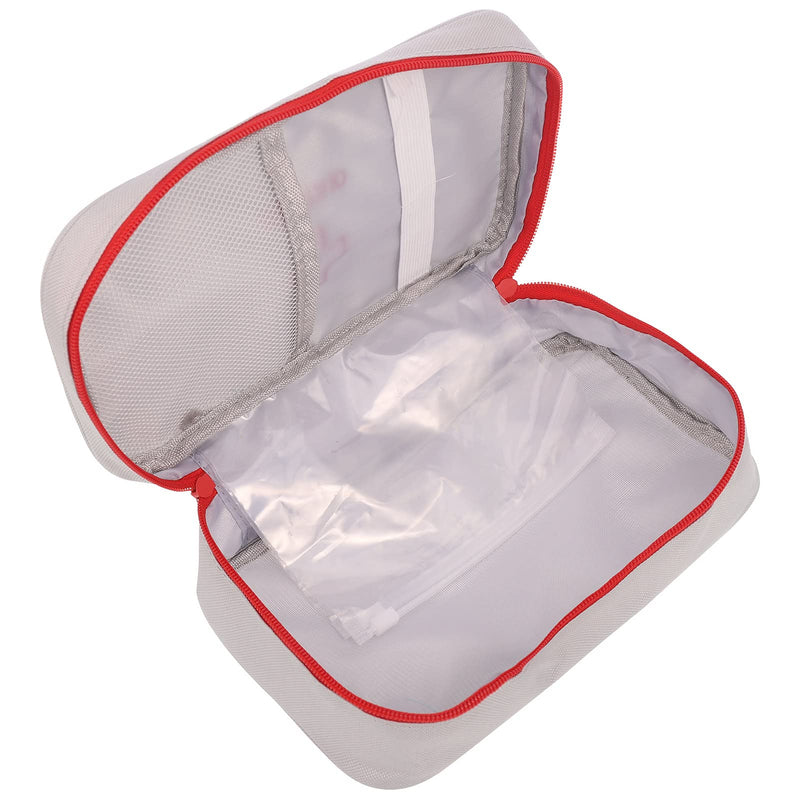 upain First Aid Bag Empty Small Medical Kit Pouch Travel Emergency Pouch Lightweight Medicine Storage Bag Multifunctional Layered for Emergency Home Office Car Outdoors Boat Camping Hiking Grey - NewNest Australia