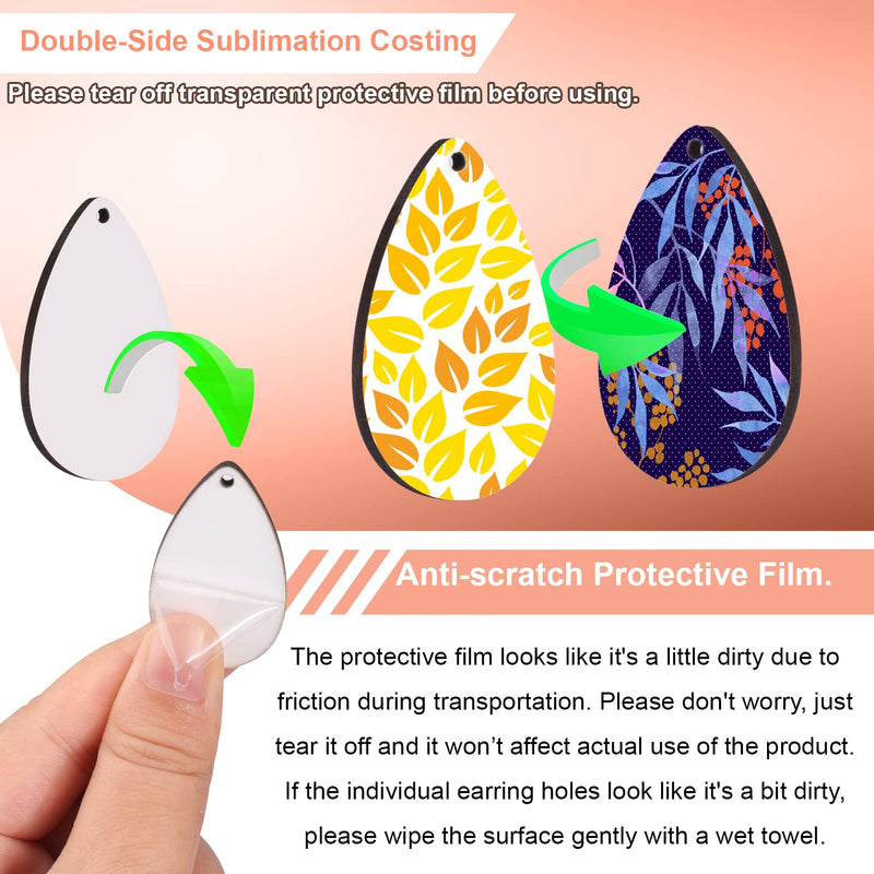 50pcs Sublimation Blanks Products - Sublimation Earring Blanks with Earring Hooks and Jump Rings for Halloween Christmas Women Girls DIY Earring Project Sublimation Accessories - NewNest Australia