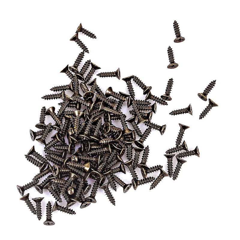 PGMJ 20 Pieces Jewelry Box Hardware Thickened Solid Bronze Tone Antique Right Latch Hook Hasp Horn Lock Wood Jewelry Box Latch Hook Clasp and 80 Replacement Screws (Right Latch Buckle) - NewNest Australia