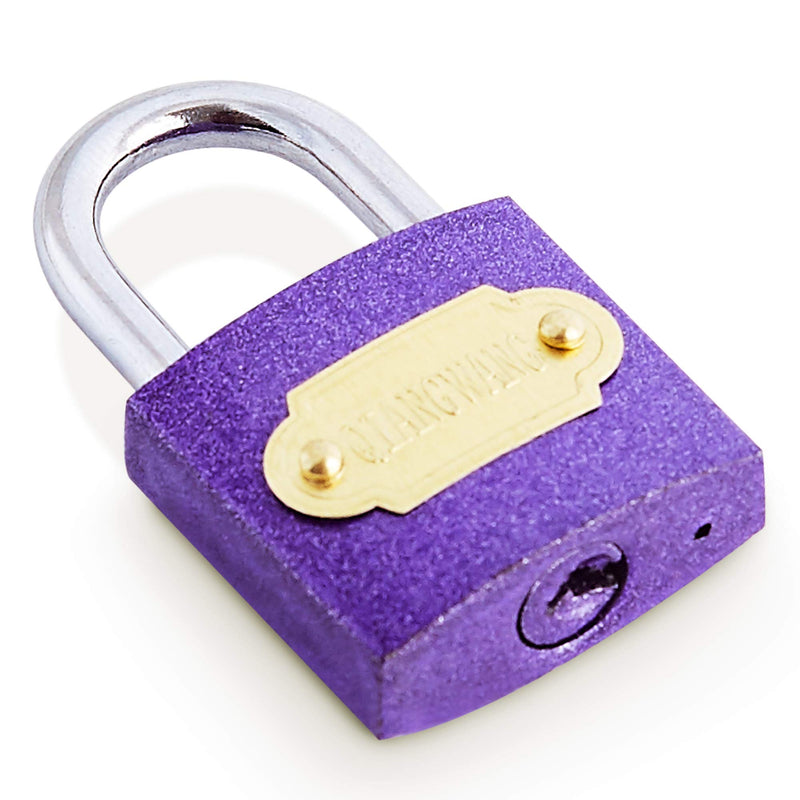 Padlocks (Pack of 2 Purple) Small Padlock with 3 Keys for Securing Your Great for Gym Locker, Suitcase, Backpacks, Jewelry Boxes, Luggage and More! 2 × Purple - NewNest Australia