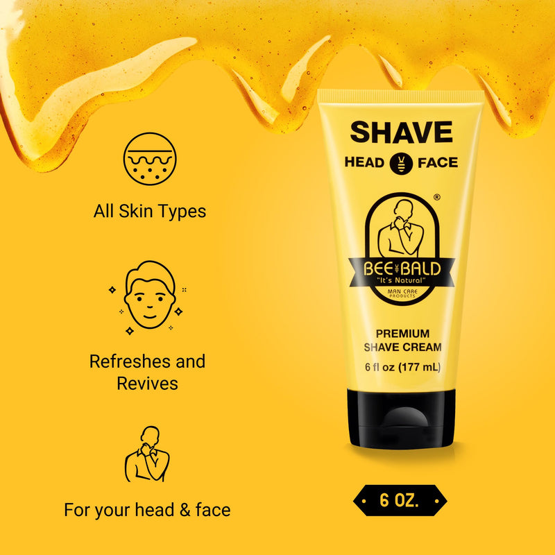 Bee Bald SHAVE Premium Shaving Cream becomes light and smooth for a shave that is incredibly smooth and fast. Our shaving cream contains healing ingredients to cool and refresh. - NewNest Australia