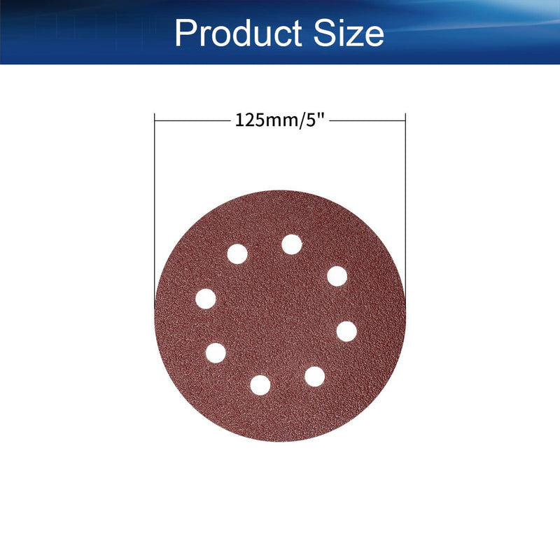 Auniwaig 20 PCS Hook and Loop 8 Hole Disc, 5-Inch Sanding Discs, 40 Grit Sandpaper, Compatible with Random Orbital Sander, 40 Grits Coarse Grits for Heavy Duty Removal - NewNest Australia