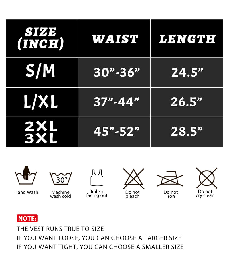 MOLLDAN Sauna Vest for Men Sweat Tank Top Pullover Workout Shirt Waist Trainer Black-silver Lining Large-X-Large - NewNest Australia