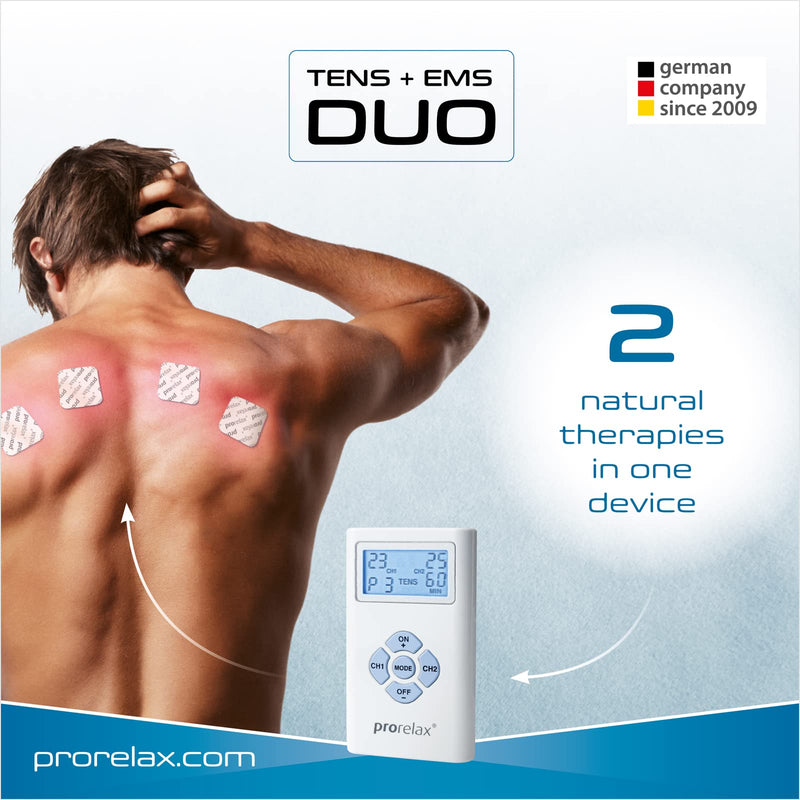 prorelax TENS/EMS Duo | Electrostimulation device | 2 therapies with one device | Natural therapy against chronic pain and for muscle building Modern - NewNest Australia