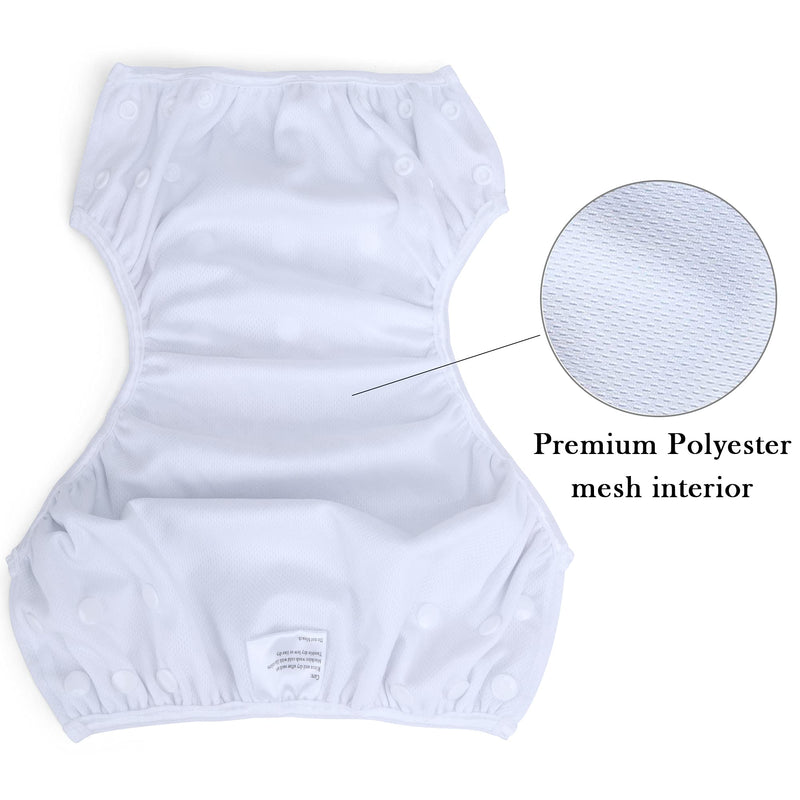 Teamoy Reusable Swim Nappies(Pack of 2), Adjustable Swimsuit Diapers Washable Nappy Covers for Baby Boys & Girls, Ideal for Swimming Lessons/Holiday,Mermaid Scales+Ballet Girls Mermaid Scales+ballet Girls - NewNest Australia