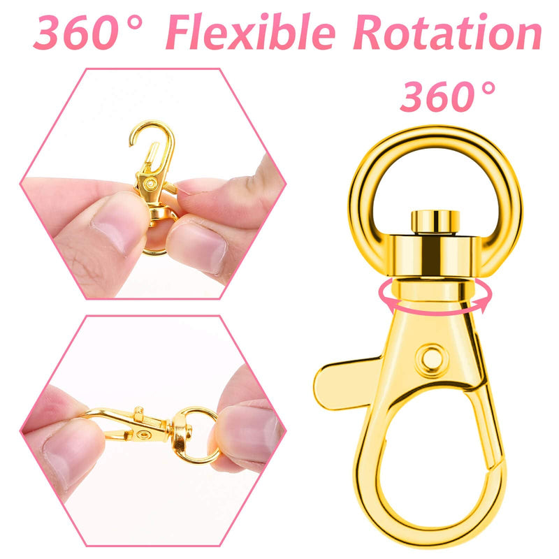 Gold Keychain Rings for Craft, Paxcoo 100pcs Keychain Hardware Kit Includes 50Pcs Key Chain Hooks and 50pcs Key Rings, Bulk Keychain Making Supplies for Resin Craft, Acrylic Blanks Gold - NewNest Australia