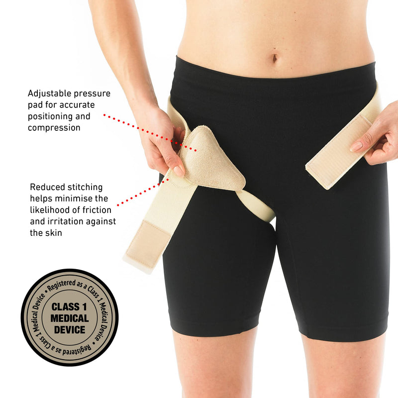 Neo G Lower Hernia Support for Men and Women - Inguinal Hernia Support - Hernia Belt Reduces Symptoms of Overstrain & Exertion - Truss for Hernia Breathable & Adjustable - S - Right SMALL-RIGHT: 25.6 - 31.5 In / 65 - 80 cm - NewNest Australia