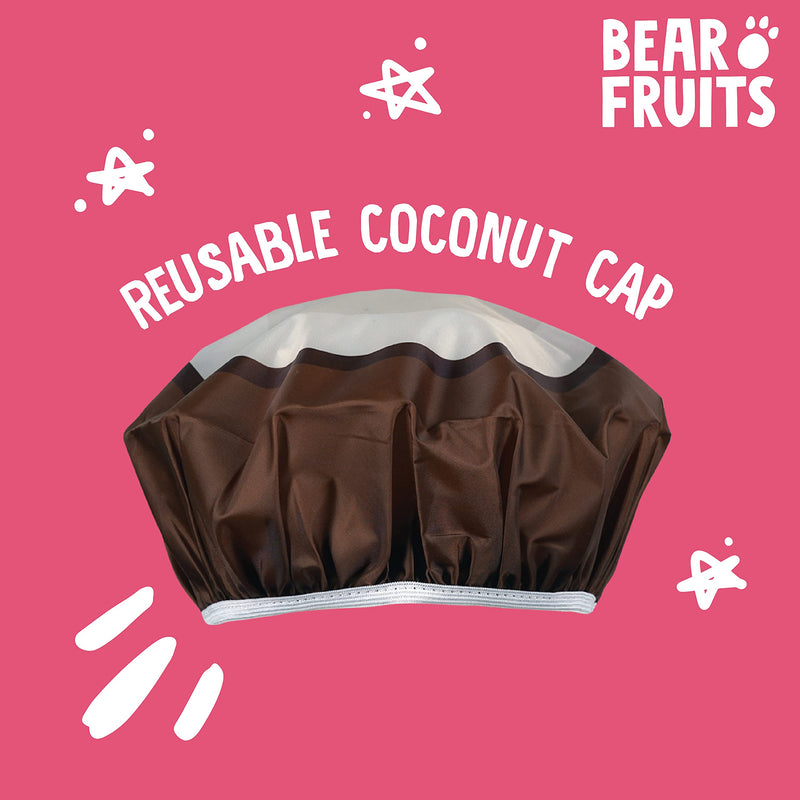 Bear Fruits Coconut Hair Mask & Reusable Hair Cap, Cruelty-free and Vegan Deep Conditioning Hair Treatment, Moisturizes and Hydrates, Gift For Her, Shower Cap, Hair Mask For Dry Damaged Hair, 20ml - NewNest Australia