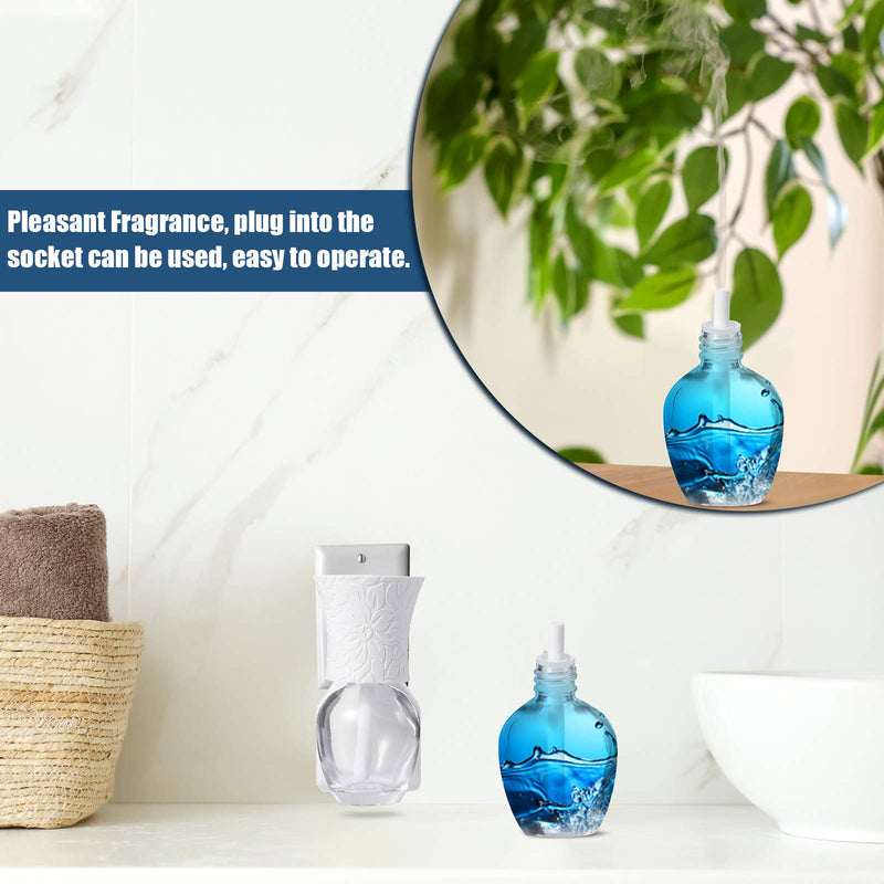 NewNest Australia - 2 Pieces Wall Plug-in Diffuser Fragrance Plug with 4 Pieces Empty Bottles for Spreading Essential Oils Home Bathroom 