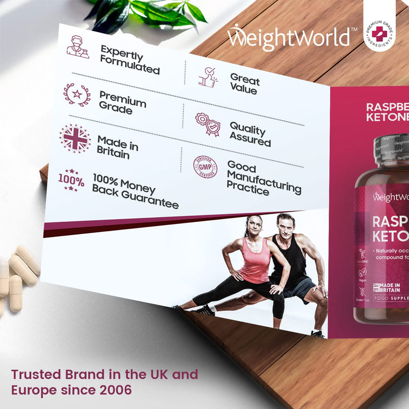 Pure Raspberry Ketones 1200mg - 180 Vegan Capsules (6 Month Supply) - Max Strength Raspberry Ketones Supplement - Suits Low Carb & Keto Diet -Better Absorption Than Tablet - 100% Natural - UK Made - NewNest Australia