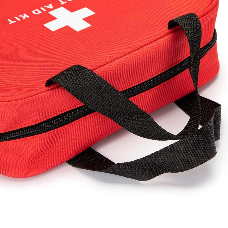 Jipemtra Red First Aid Bag Empty Travel Rescue Pouch First Responder Storage Medicine Emergency Bag for Car Home Office Kitchen Sport Outdoors (Red with Zippered Mesh Bags) Red With Zippered Mesh Bags - NewNest Australia