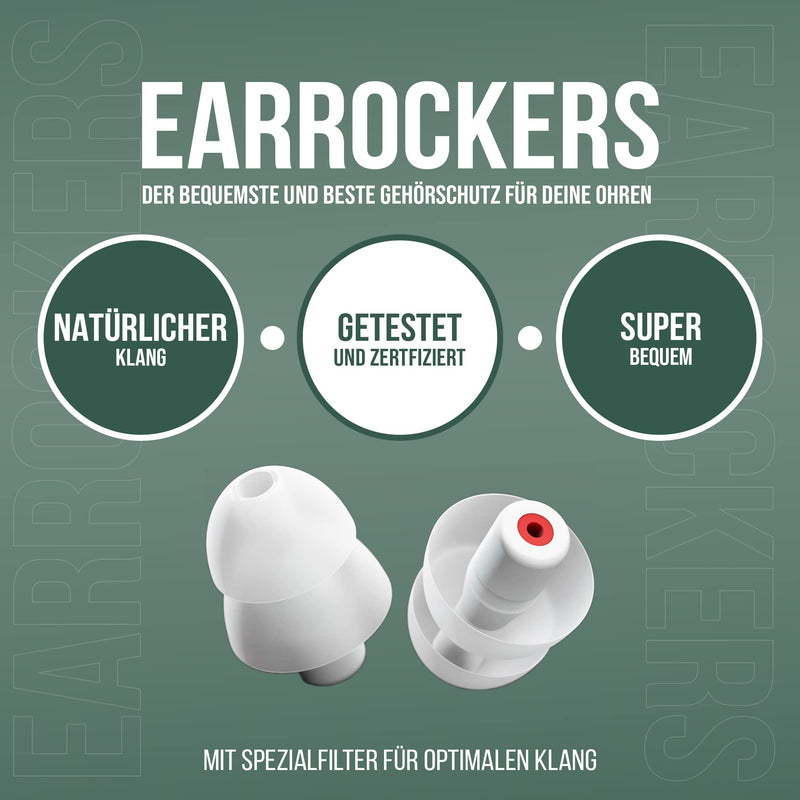 Sonicshop Earrockers Ear Plugs For Concert, Festival, Party, Club And Disco Including Cleaning Spray And Case, Reusable Ear Protection Earplugs, Festival Earplugs - NewNest Australia