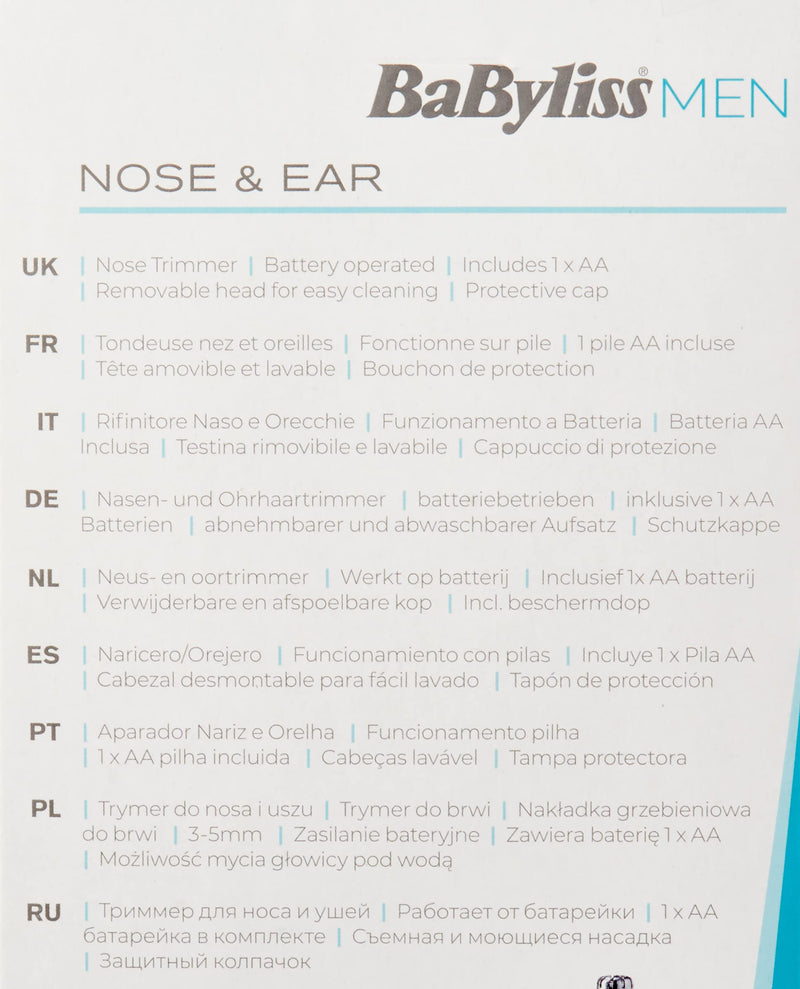 BaByliss MEN E650E nose and ear hair trimmer nose and ear hair trimmer - NewNest Australia