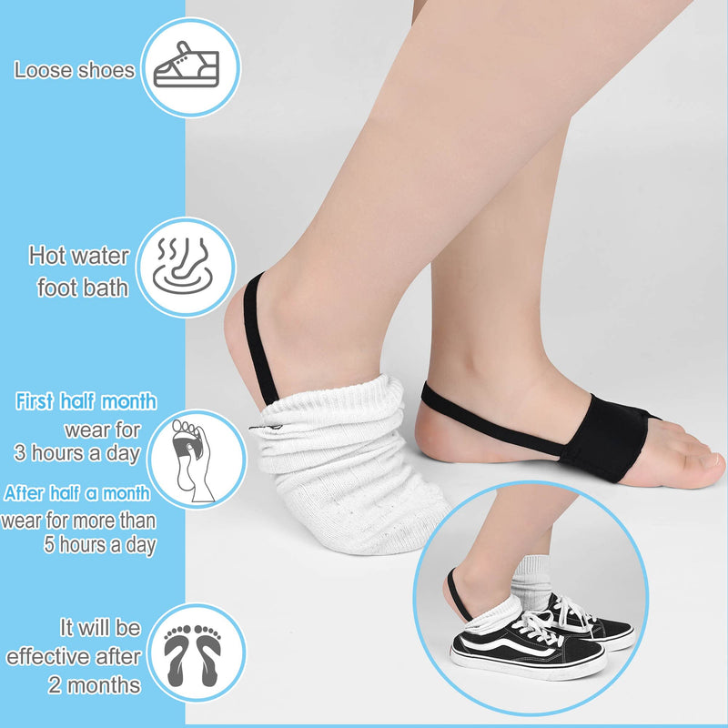 DYKOOK Tailors Bunion Corrector 1Pair Bunionette Sleeves Built-in Gel Pads Silicone Cover Guard With Non-slip Strap to Relief Bunion Pinky Toe Pain, Straighten Bunionette,Overlapping toe(Black-Small) S Black - NewNest Australia