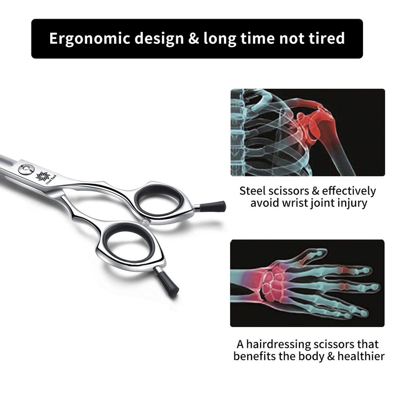 Dream Reach Grooming Scissors 6.5 Inch Curved Dog Scissors Cat Scissors Dog Hair Scissors Dog Scissors For Grooming For All Dogs Cat Cutting And Grooming Japanese 440C Stainless Steel Handmade Black Dark Black - NewNest Australia